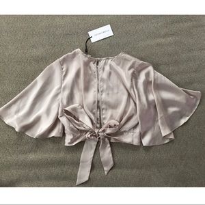 Satin tie top
